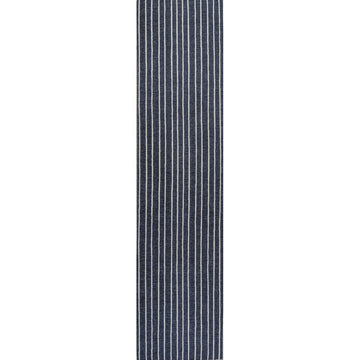 Rand Distressed Ticking Stripe Machine-washable Area Rug